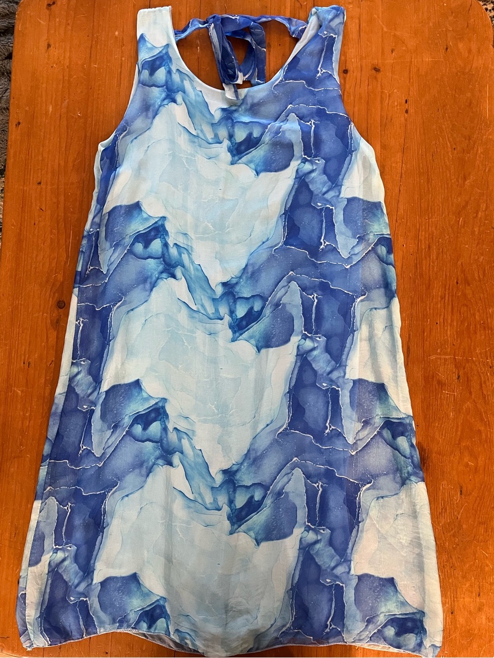 Rosemarine Italy Silk Fully Lined Midi A-line Swing Flowy Romantic Coastal Dress